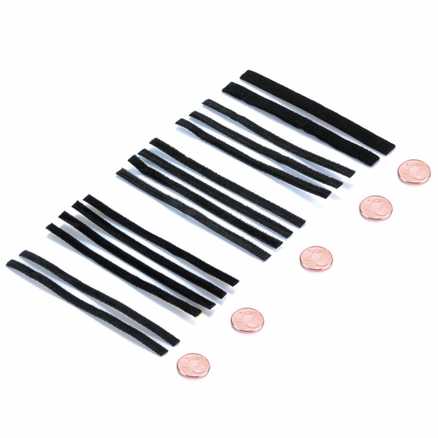 Microfibre strip-set for 12 Shellac vacuum arm